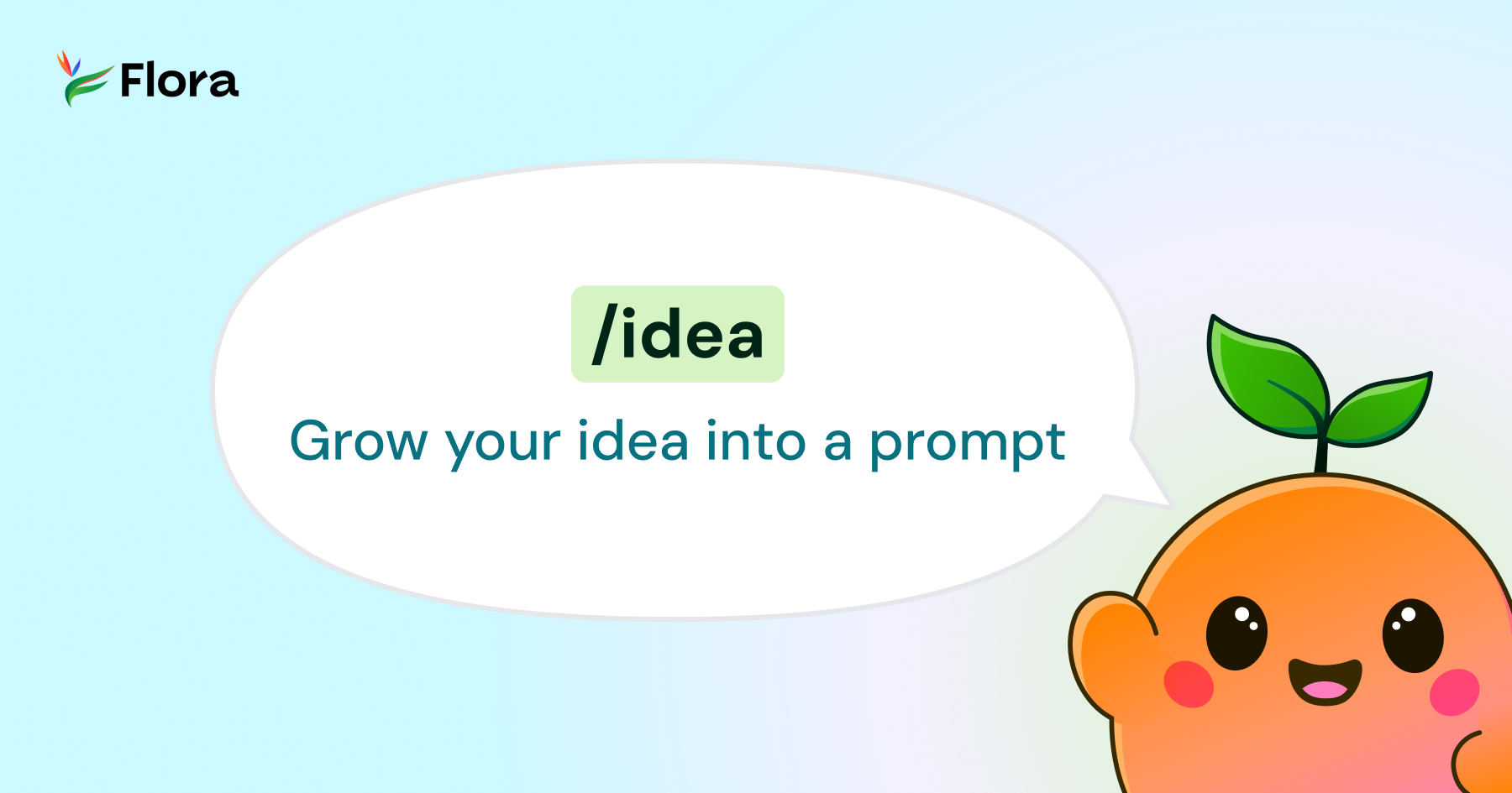 Sprout with idea lab speech bubble